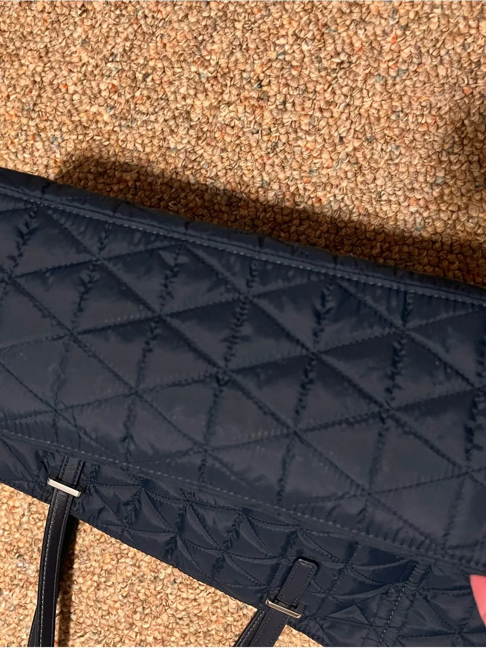 kate spade Quilted Navy Blue Polyester Tote